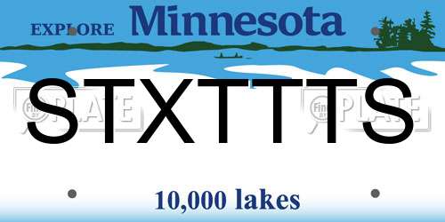 STXTTTS Minnesota License Plate