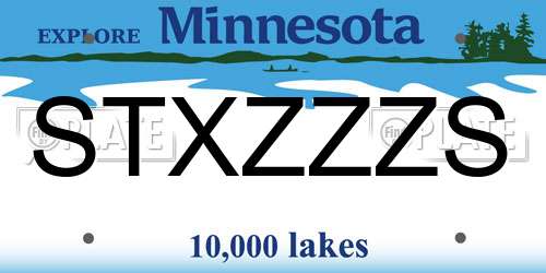 STXZZZS Minnesota License Plate