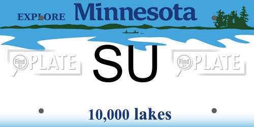 SU Minnesota License Plate