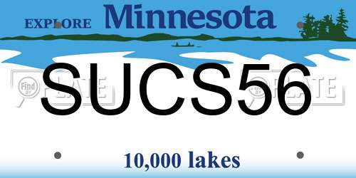 SUCS56 Minnesota License Plate