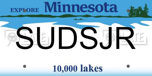 SUDSJR Minnesota License Plate