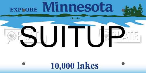 SUITUP Minnesota License Plate