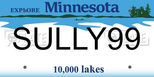SULLY99 Minnesota License Plate