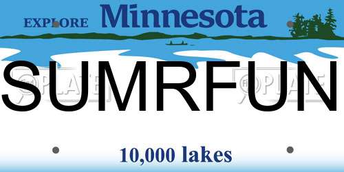 SUMRFUN Minnesota License Plate