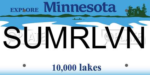 SUMRLVN Minnesota License Plate