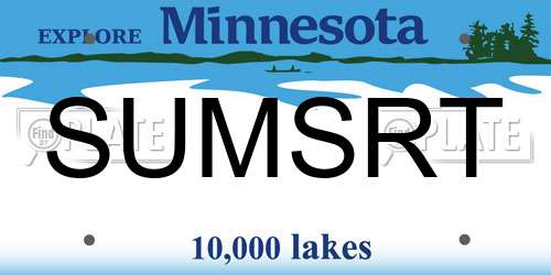 SUMSRT Minnesota License Plate