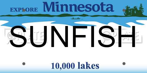 SUNFISH Minnesota License Plate