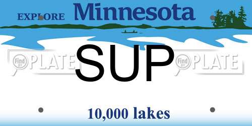 SUP Minnesota License Plate