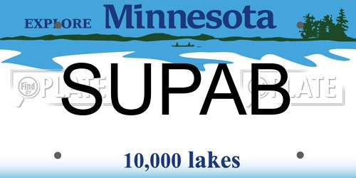 SUPAB Minnesota License Plate