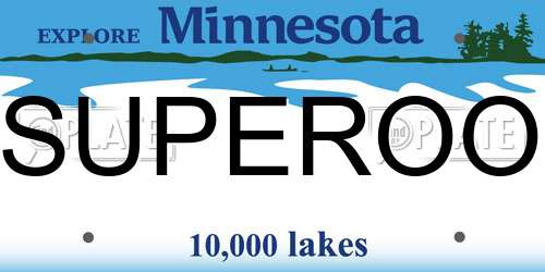 SUPEROO Minnesota License Plate