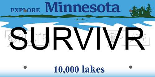 SURVIVR Minnesota License Plate