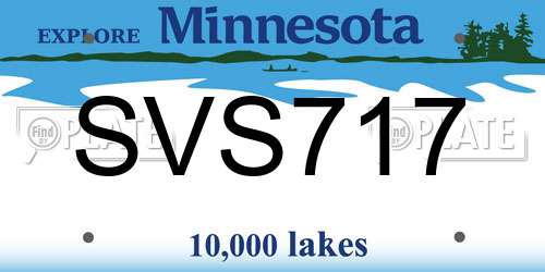 SVS717 Minnesota License Plate