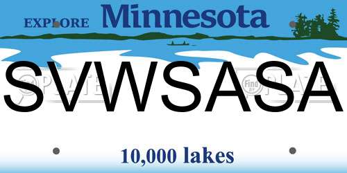 SVWSASA Minnesota License Plate