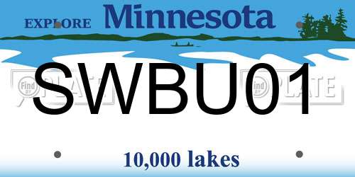 SWBU01 Minnesota License Plate
