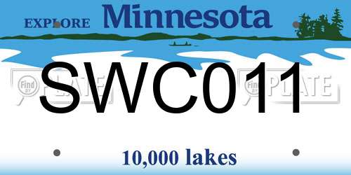 SWC011 Minnesota License Plate