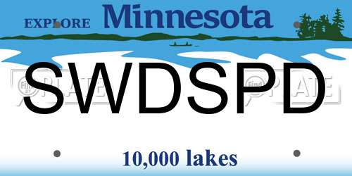 SWDSPD Minnesota License Plate