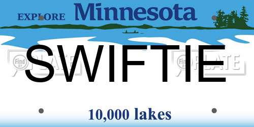 SWIFTIE Minnesota License Plate