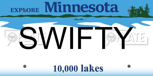 SWIFTY Minnesota License Plate
