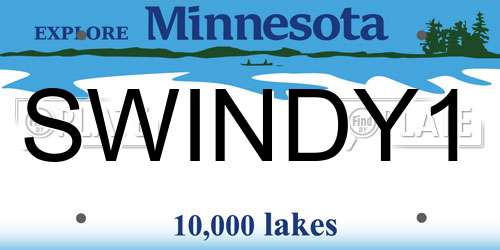 SWINDY1 Minnesota License Plate