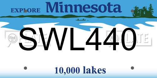 SWL440 Minnesota License Plate