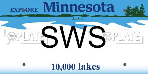 SWS Minnesota License Plate