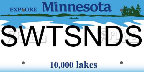 SWTSNDS Minnesota License Plate