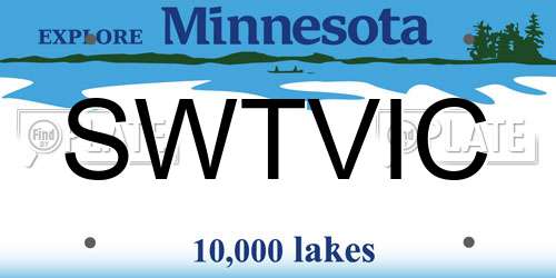 SWTVIC Minnesota License Plate
