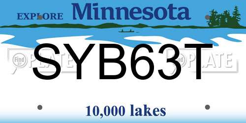 SYB63T Minnesota License Plate