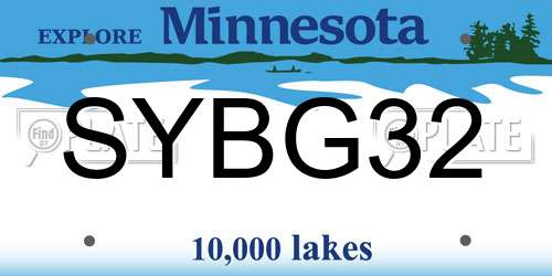 SYBG32 Minnesota License Plate