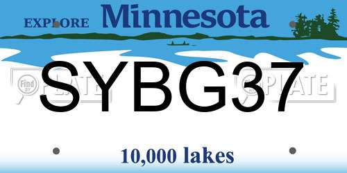 SYBG37 Minnesota License Plate