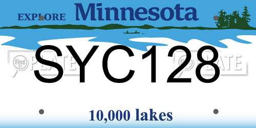 SYC128 Minnesota License Plate