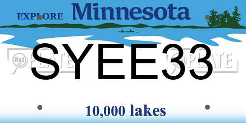 SYEE33 Minnesota License Plate