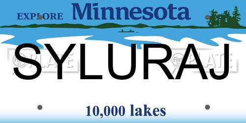 SYLURAJ Minnesota License Plate