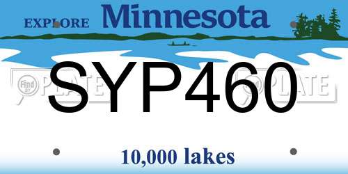 SYP460 Minnesota License Plate
