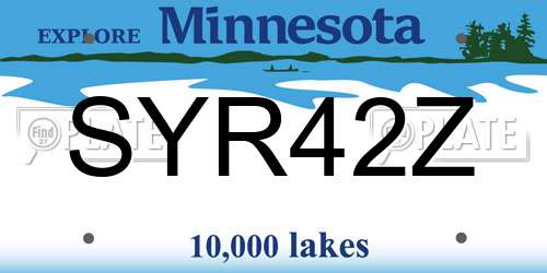 SYR42Z Minnesota License Plate