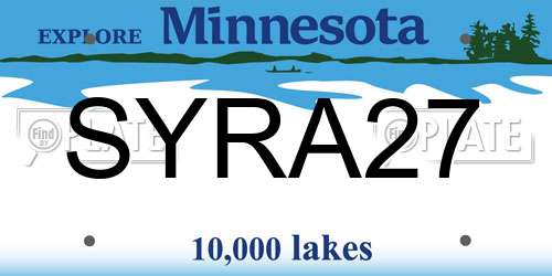SYRA27 Minnesota License Plate