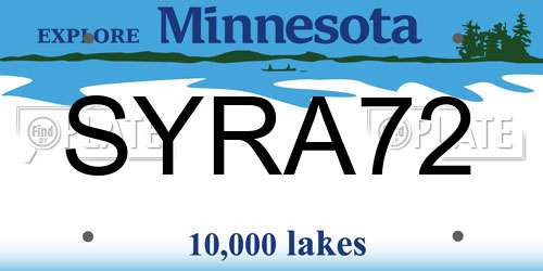 SYRA72 Minnesota License Plate