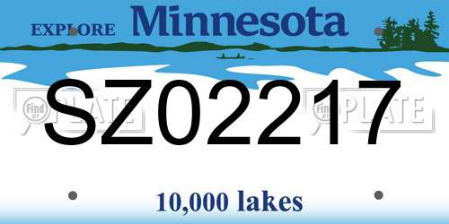 SZ02217 Minnesota License Plate