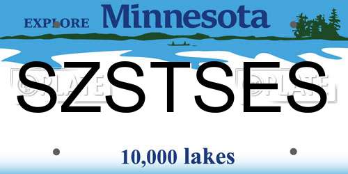 SZSTSES Minnesota License Plate