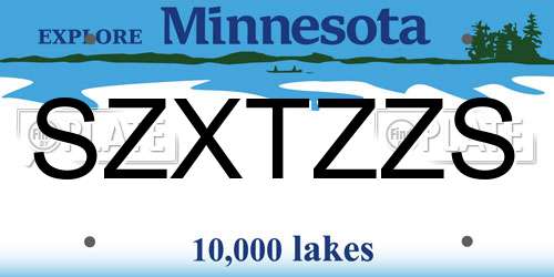 SZXTZZS Minnesota License Plate