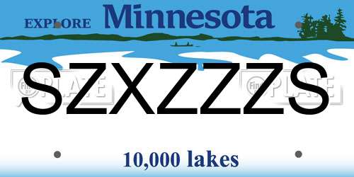 SZXZZZS Minnesota License Plate