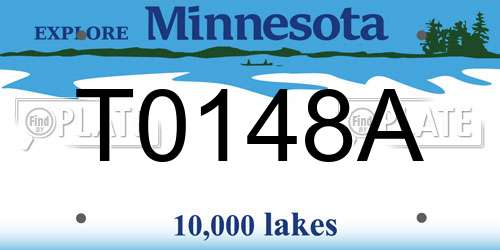 T0148A Minnesota License Plate