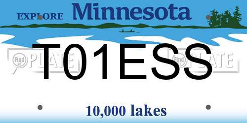 T01ESS Minnesota License Plate