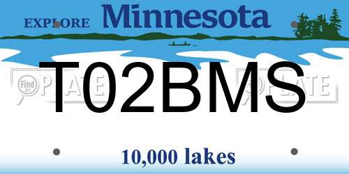 T02BMS Minnesota License Plate