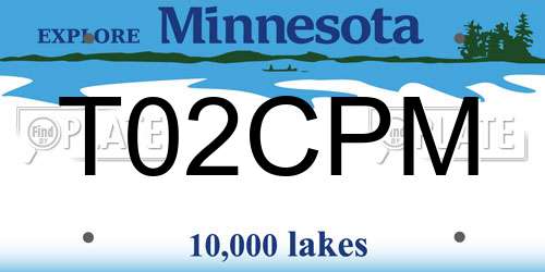 T02CPM Minnesota License Plate
