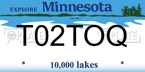 T02TOQ Minnesota License Plate