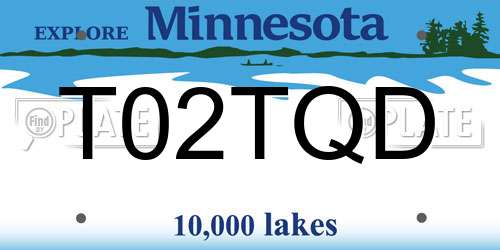 T02TQD Minnesota License Plate