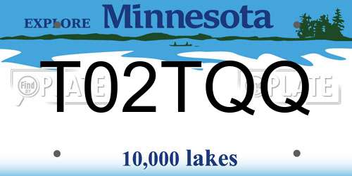 T02TQQ Minnesota License Plate