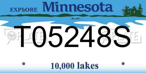 T05248S Minnesota License Plate