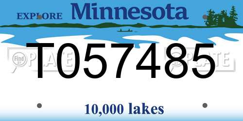 T057485 Minnesota License Plate